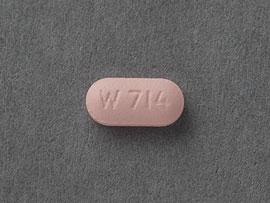 Pill W 714 Pink Capsule/Oblong is Zolpidem Tartrate