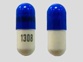 Pill Logo LANNETT 1308 Clear Capsule/Oblong is Phentermine Hydrochloride