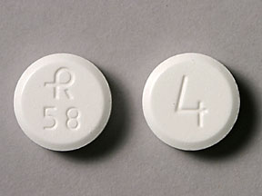 Pill R 58 4 White Round is Acetaminophen and Codeine Phosphate