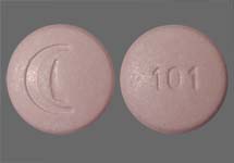 Pill Logo 101 Pink Round is Terbinafine