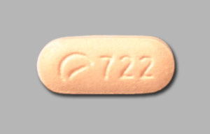 Pill Logo 722 Orange Oval is Sertraline Hydrochloride