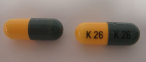 Pill K 26 K 26 Gray & Yellow Capsule/Oblong is Phentermine Hydrochloride