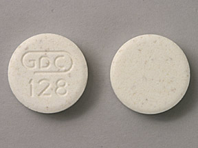 GDC 128 Pill Images (White / Round)