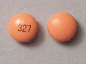 Pill 327 Orange Round is Bisacodyl