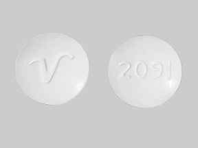 Pill 2091 V White Round is Alprazolam Extended Release