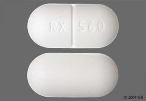 Acetaminophen and hydrocodone bitartrate 500 mg / 5 mg RX 560