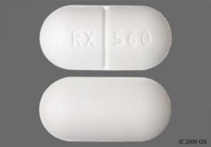 Pill RX 560 White Capsule/Oblong is Acetaminophen and Hydrocodone Bitartrate