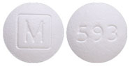 Pill M 593 White Round is Oxycodone Hydrochloride Extended Release