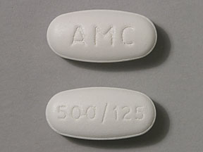 Amoxicillin and clavulanate potassium 500 mg / 125 mg AMC 500/125