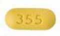 Pill G G 355 Yellow Capsule/Oblong is Levetiracetam