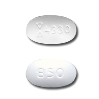 Metformin hydrochloride 850 mg Logo 4330 850