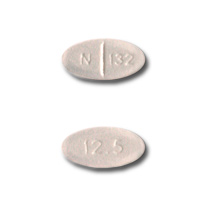 Pill 12.5 N 132 White Oval is Captopril