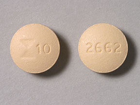 Pill Logo 10 2662 Orange Round is Famotidine