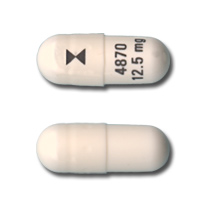 Pill Logo 4870 12.5 mg White Capsule/Oblong is Hydrochlorothiazide