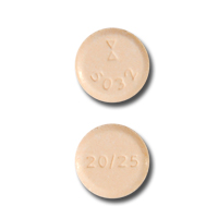 Hydrochlorothiazide and lisinopril 25 mg / 20 mg 20/25 Logo 5032