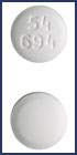 Pill 54 694 White Round is Protriptyline Hydrochloride