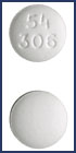 Pill 54 306 White Round is Protriptyline Hydrochloride