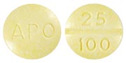 Carbidopa and levodopa 25 mg / 100 mg APO 25 100