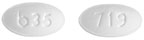 Pill b 35 719 White Elliptical/Oval is Alendronate Sodium