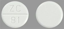 Pill ZC 81 White Round is Lamotrigine