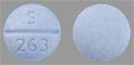 Pill S 263 Blue Round is Clonidine Hydrochloride