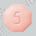 Pill 5 Pink Eight-sided is Opana ER