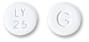 Lamotrigine (chewable, dispersible) 25 mg G LY 25