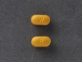 Pill W R Yellow Capsule/Oblong is Risperidone