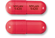 Pill MYLAN 5420 MYLAN 5420 Red Capsule-shape is Fluoxetine Hydrochloride
