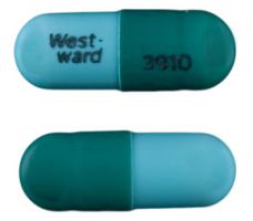 Pill West-ward 3910 Green Capsule/Oblong is Zaleplon