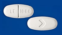 Pill LE 1000 > White Oval is Levetiracetam