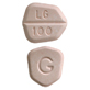 Pill G LG 100 Peach Six-sided is Lamotrigine