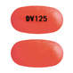 Pill DV125 Pink Elliptical/Oval is Divalproex Sodium Delayed-Release