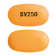 Pill DV250 Peach Oval is Divalproex Sodium Delayed-Release