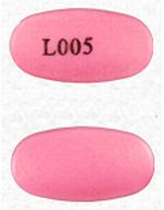 Pill L005 Purple Oval is Divalproex Sodium Delayed-Release