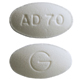 Alendronate sodium 70 mg G AD 70