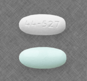 Pill 44-527 is Acetaminophen, Guaifenesin and  Phenylephrine  325 mg / 200 mg / 5 mg