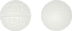 Pill cor 194 White Round is Benzphetamine Hydrochloride
