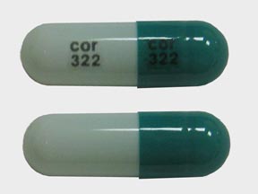 Pill cor 322 cor 322 Green Capsule/Oblong is Zaleplon