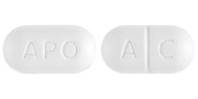 Pill APO A C White Capsule/Oblong is Amoxicillin and Clavulanate Potassium