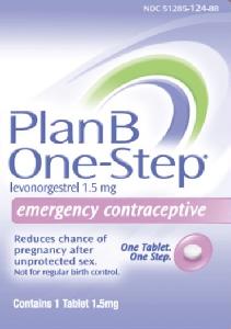 Plan B one step levonorgestrel 1.5 mg G00