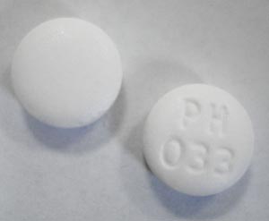 Pill PH 033 White Round is Aspirin