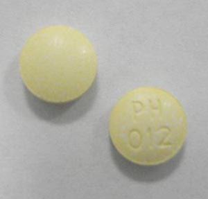 Pill PH 012 Yellow Round is Chlorpheniramine Maleate