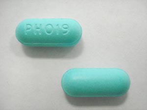 Pill PH019 Green Capsule/Oblong is Pharbetol PM 