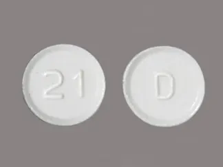Pill D 21 White Round is Atenolol