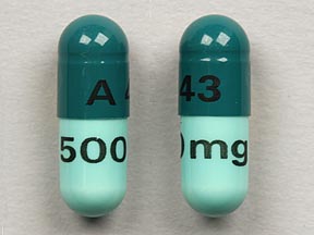 Cephalexin monohydrate 500 mg A 43 500 mg