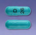 Pill D 26 Blue Capsule/Oblong is Hydrochlorothiazide