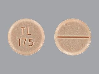 Pill TL 175 Peach Round is Prednisone