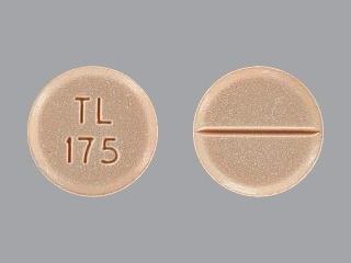 Pill TL 175 Peach Round is Prednisone