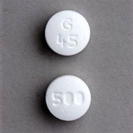 Metformin hydrochloride 500 mg G 45 500